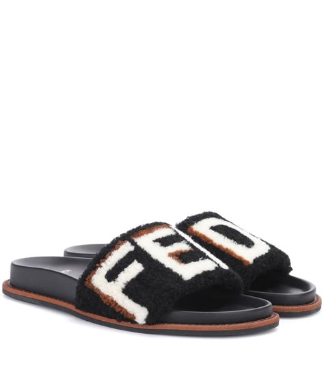 fendi inspired fur slides